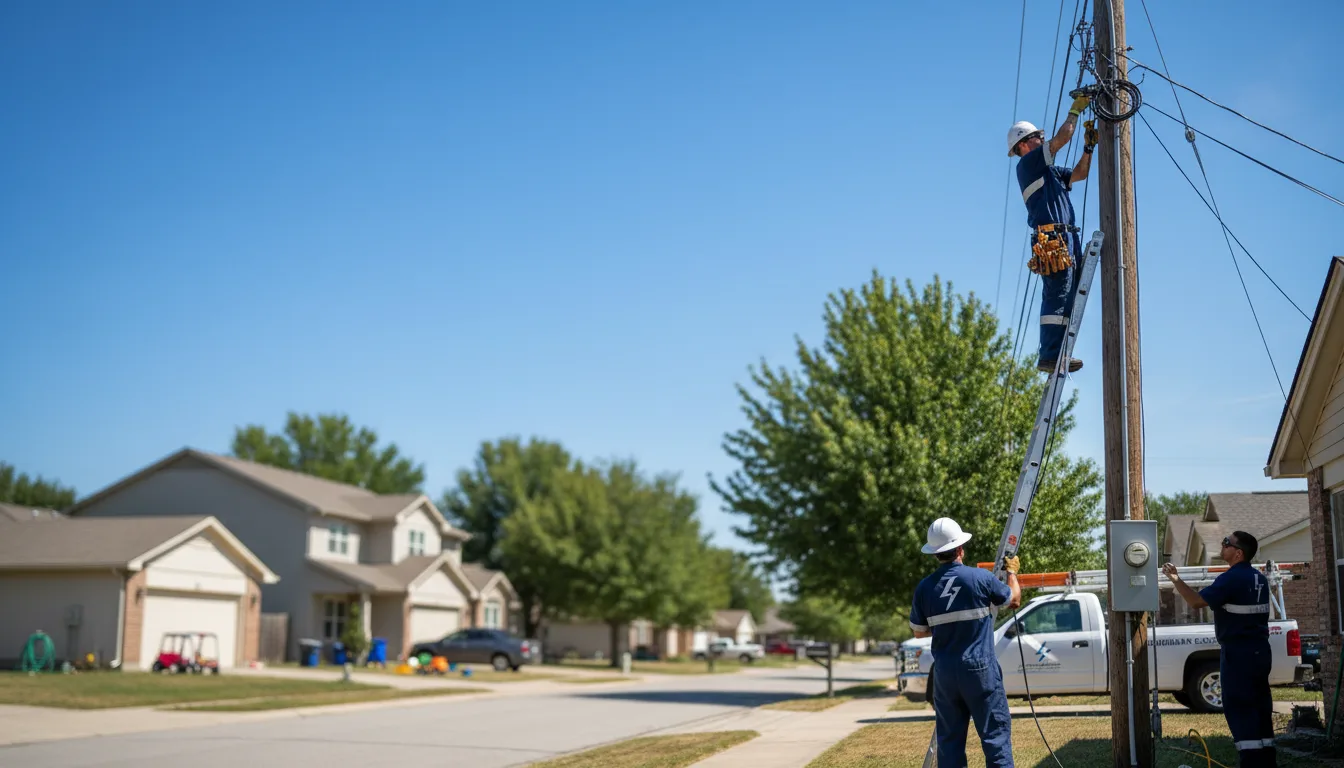 Residential electrician providing installation services in Bentonville, OH